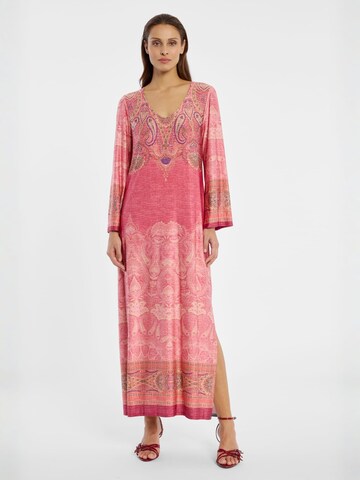 Ana Alcazar Jurk 'Dhira' in Roze: voorkant