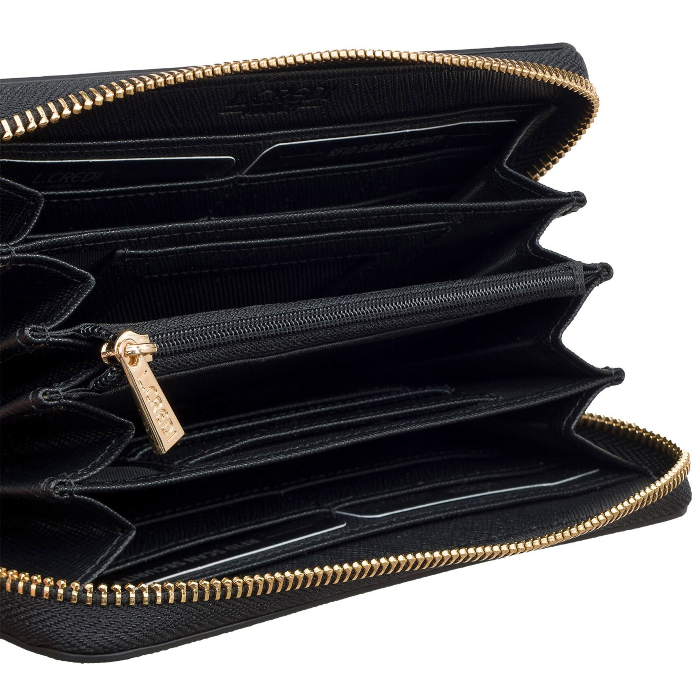 L.CREDI Portemonnee 'Poema' in Zwart