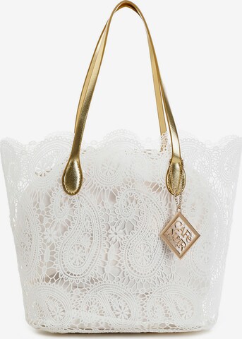 Borsa a sacco di CAFè NOIR in bianco: frontale