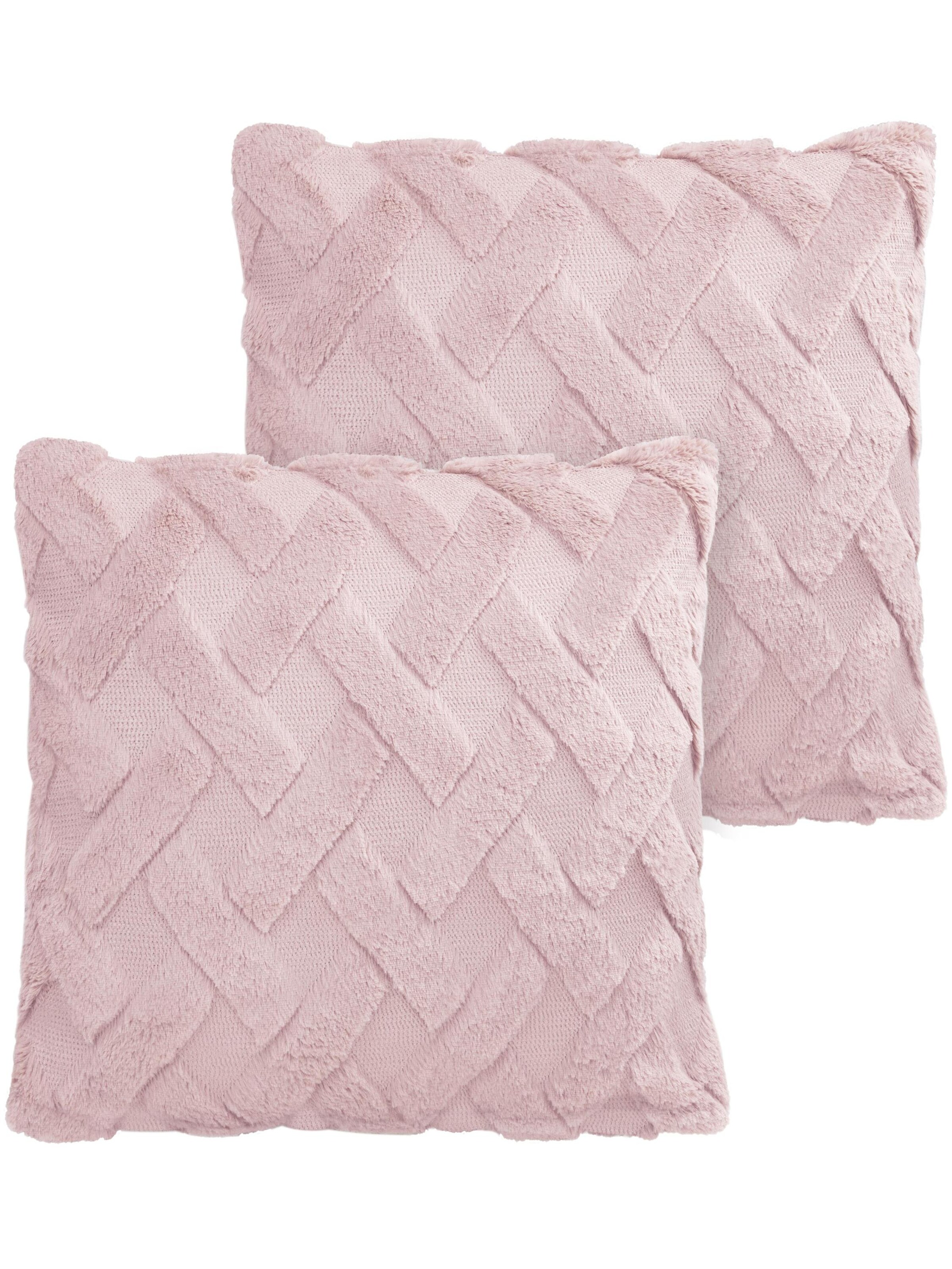 Coussins 'Sofia' normani en rose : devant