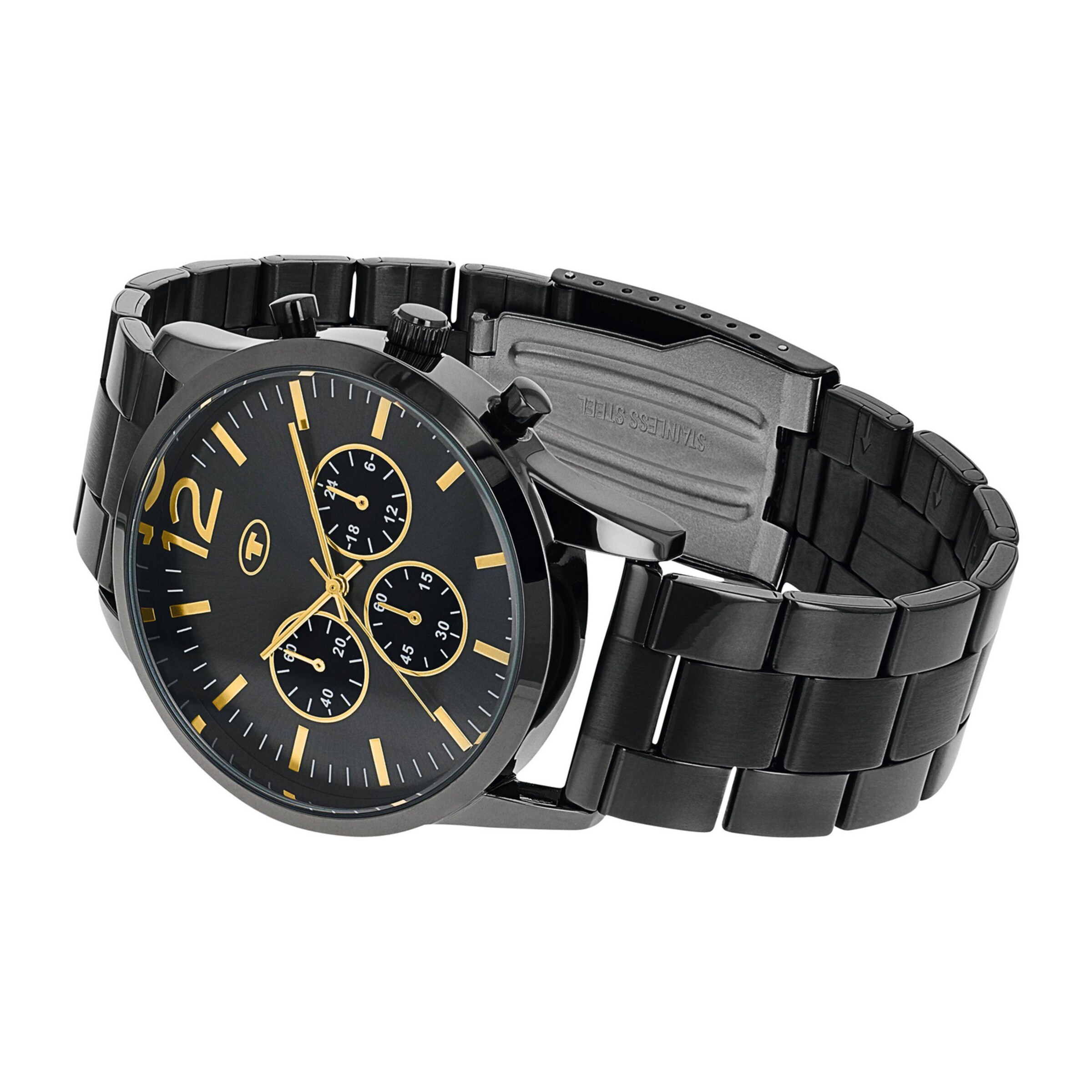 TOM TAILOR Uhr in Schwarz