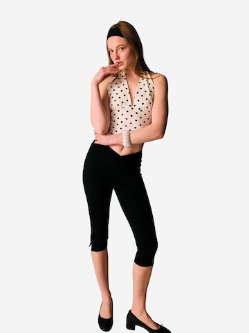 Penti - Blusa body em castanho: frente