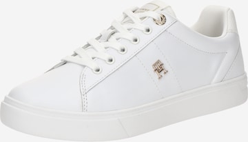 TOMMY HILFIGERNiske tenisice 'ESSENTIAL' - bijela boja: prednji dio