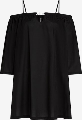 Karl Lagerfeld - Vestido de playa en negro: frente