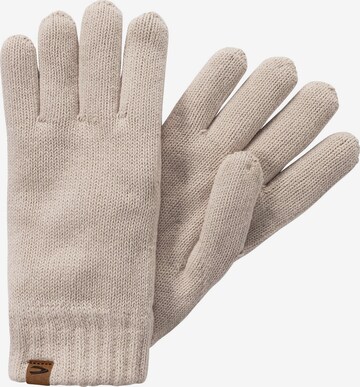 CAMEL ACTIVE Full Finger Gloves in Beige: front