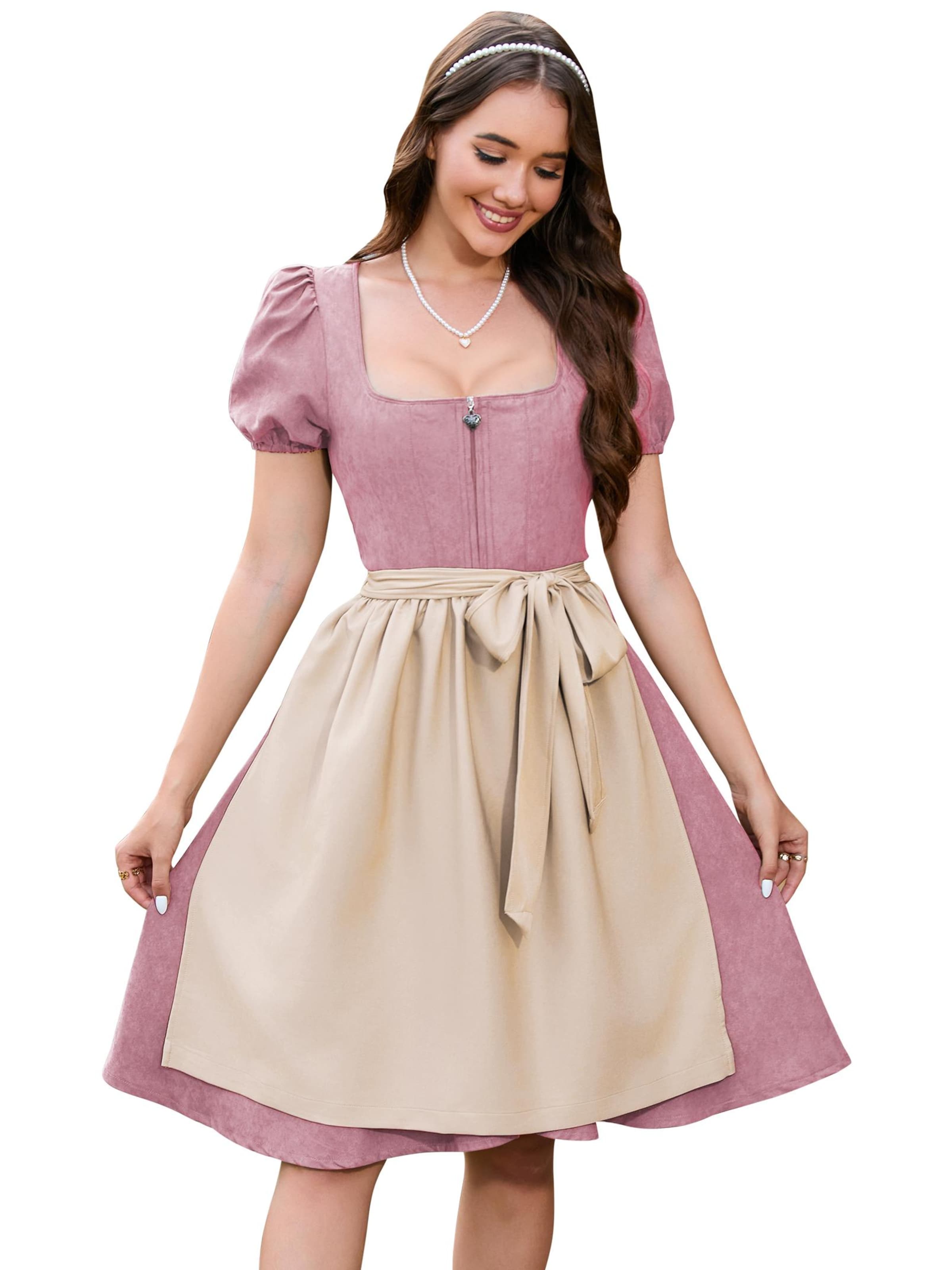 Yesfashion Dirndl in Pink: front