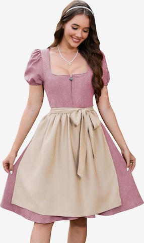 Yesfashion Dirndl in Pink: front