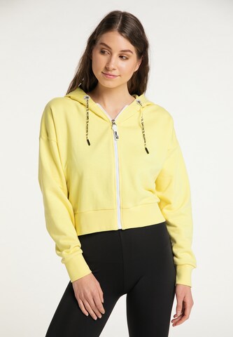 myMo ATHLSR Regular Sweatvest in Geel: voorkant