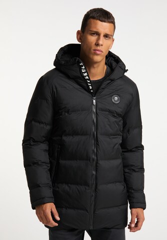 TUFFSKULL Winter Coat in Black: front