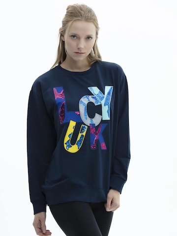 SCR. Athletic Sweater 'ILONA' in Blue