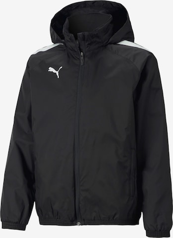 PUMA Athletic Jacket 'TeamLiga' in Black: front