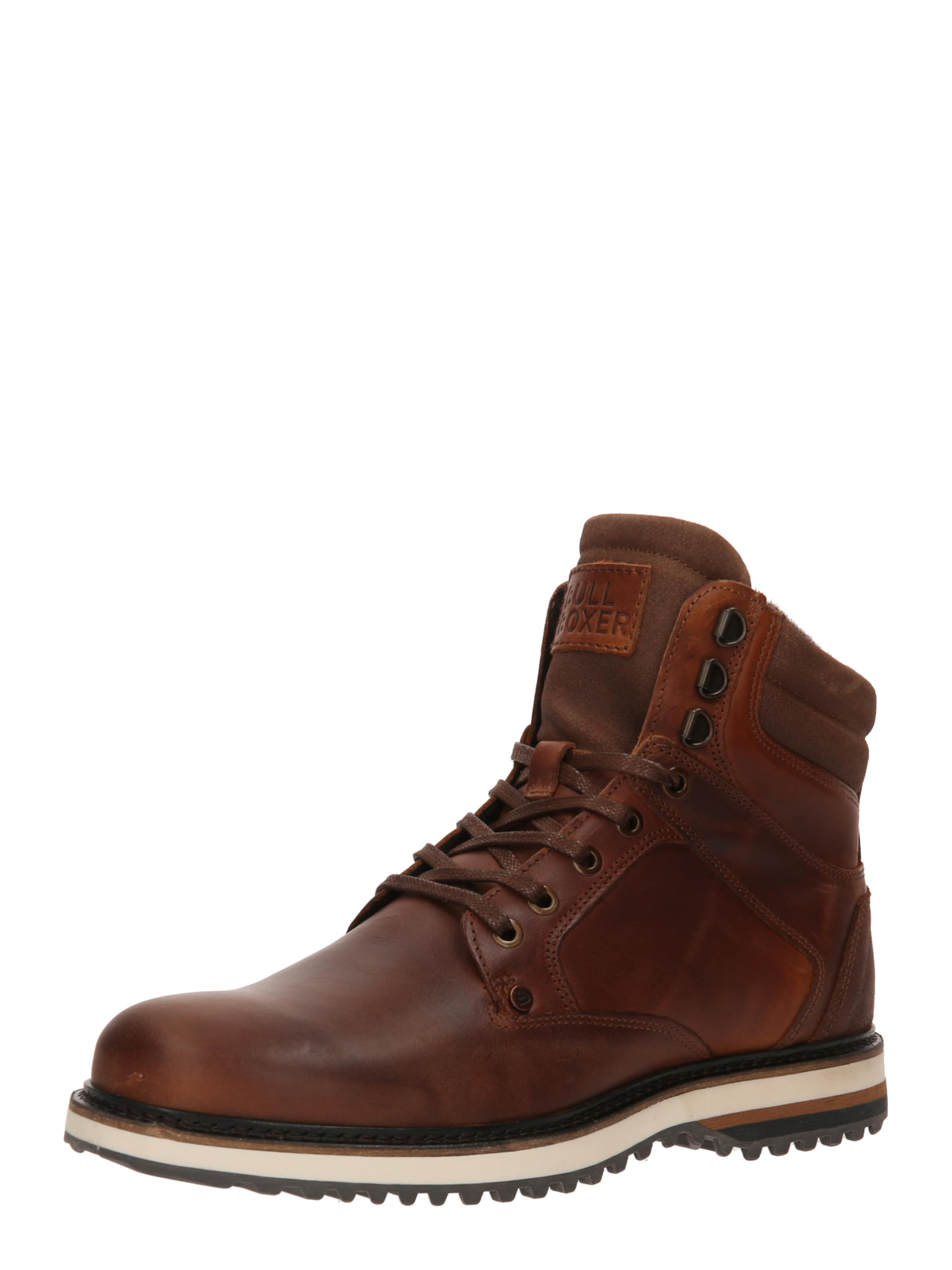 BULLBOXER Veterboots in Bruin: voorkant