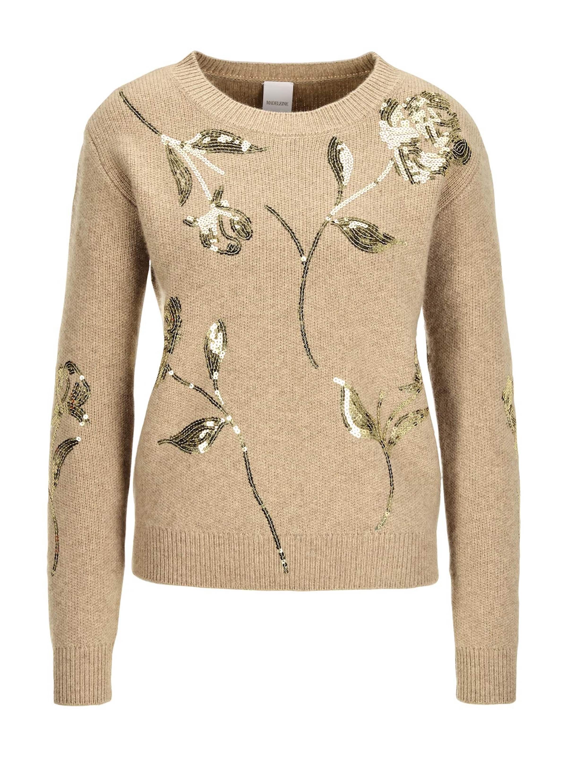 MADELEINE Pullover in Beige: Vorderseite