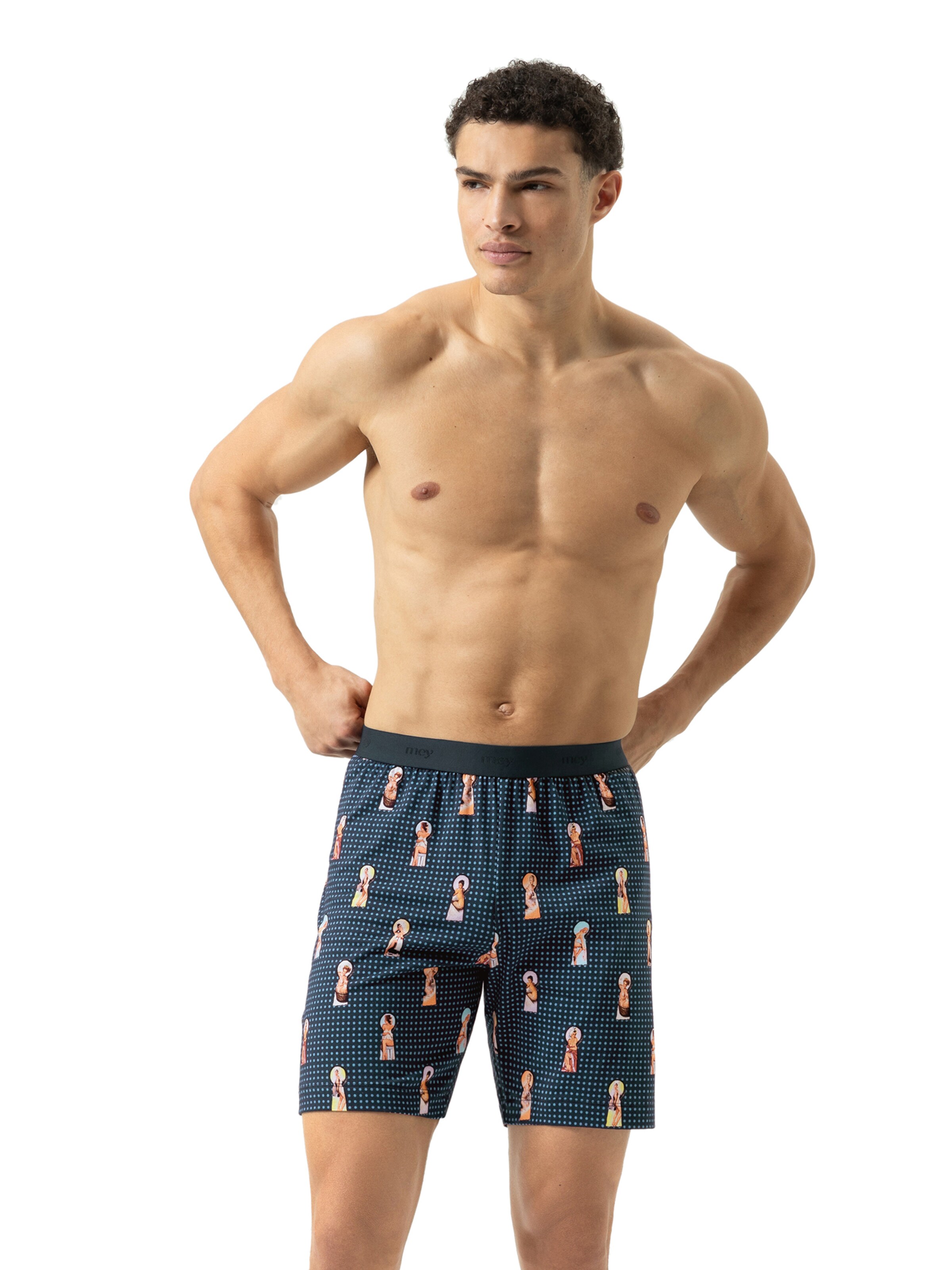 Mey Pajama pants 'Keyhole And Pin Up' in Blue: front