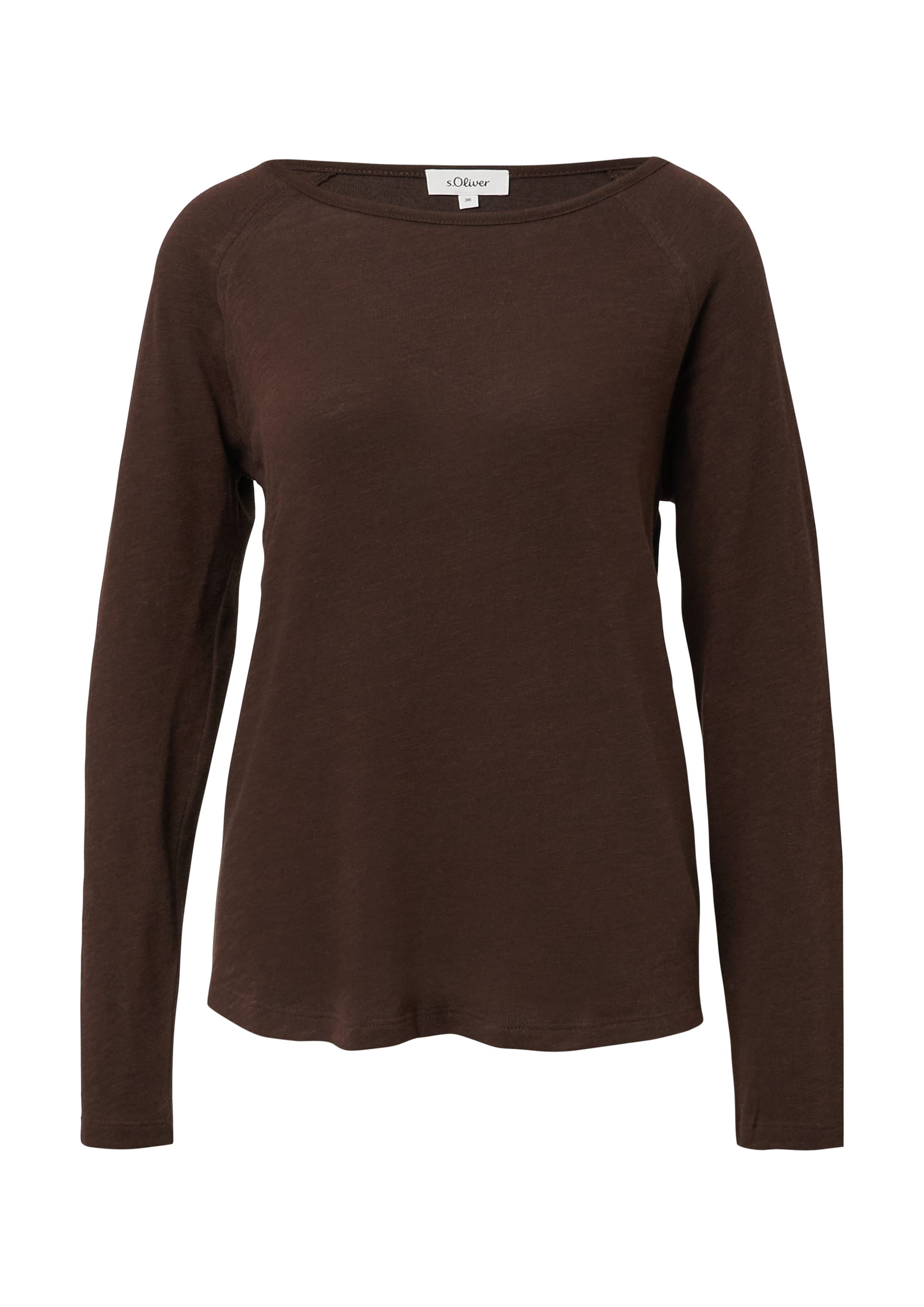 s.Oliver Shirt in Bruin: voorkant