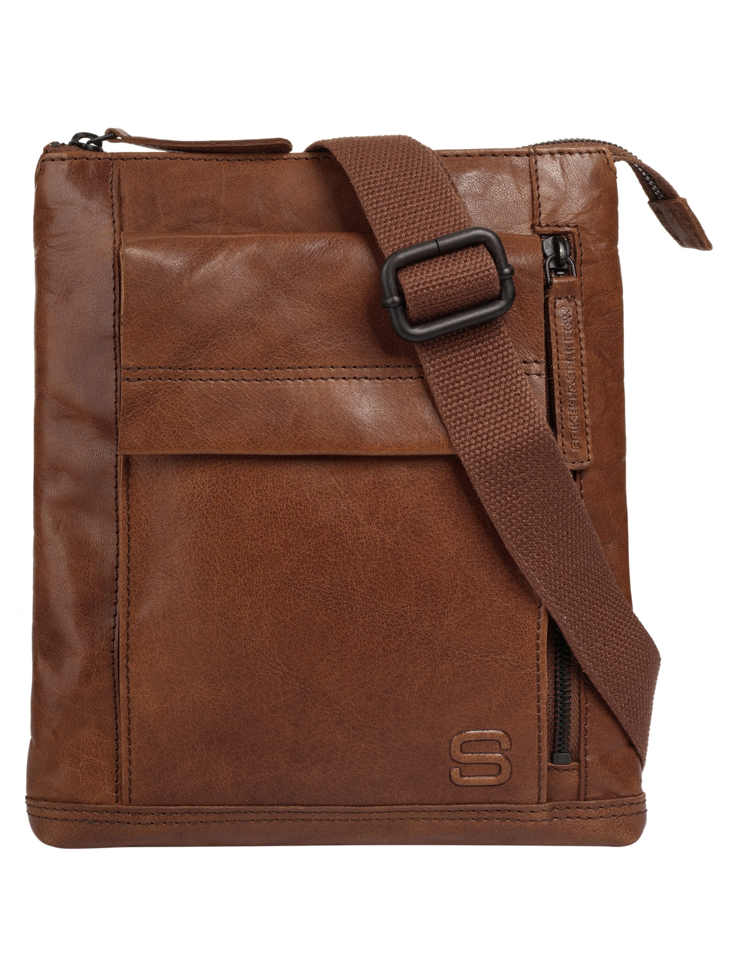 Sac à bandoulière Spikes & Sparrow en marron : devant