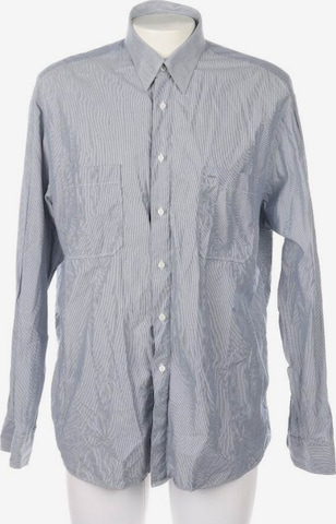 BOSS Black Button Up Shirt in XS in Blue: front