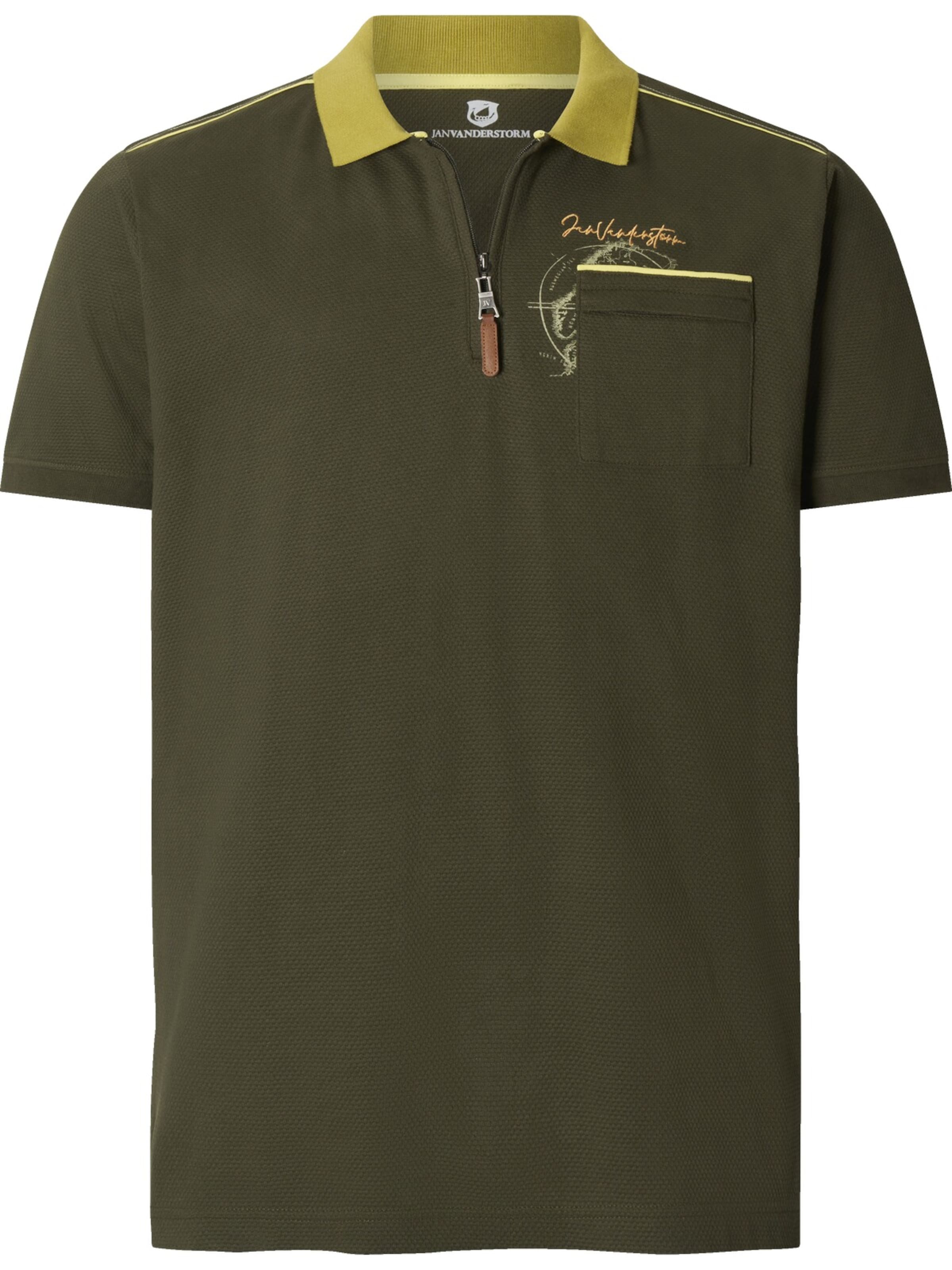 Jan Vanderstorm Shirt 'Gismund' in L in Yellow / Olive, Item view