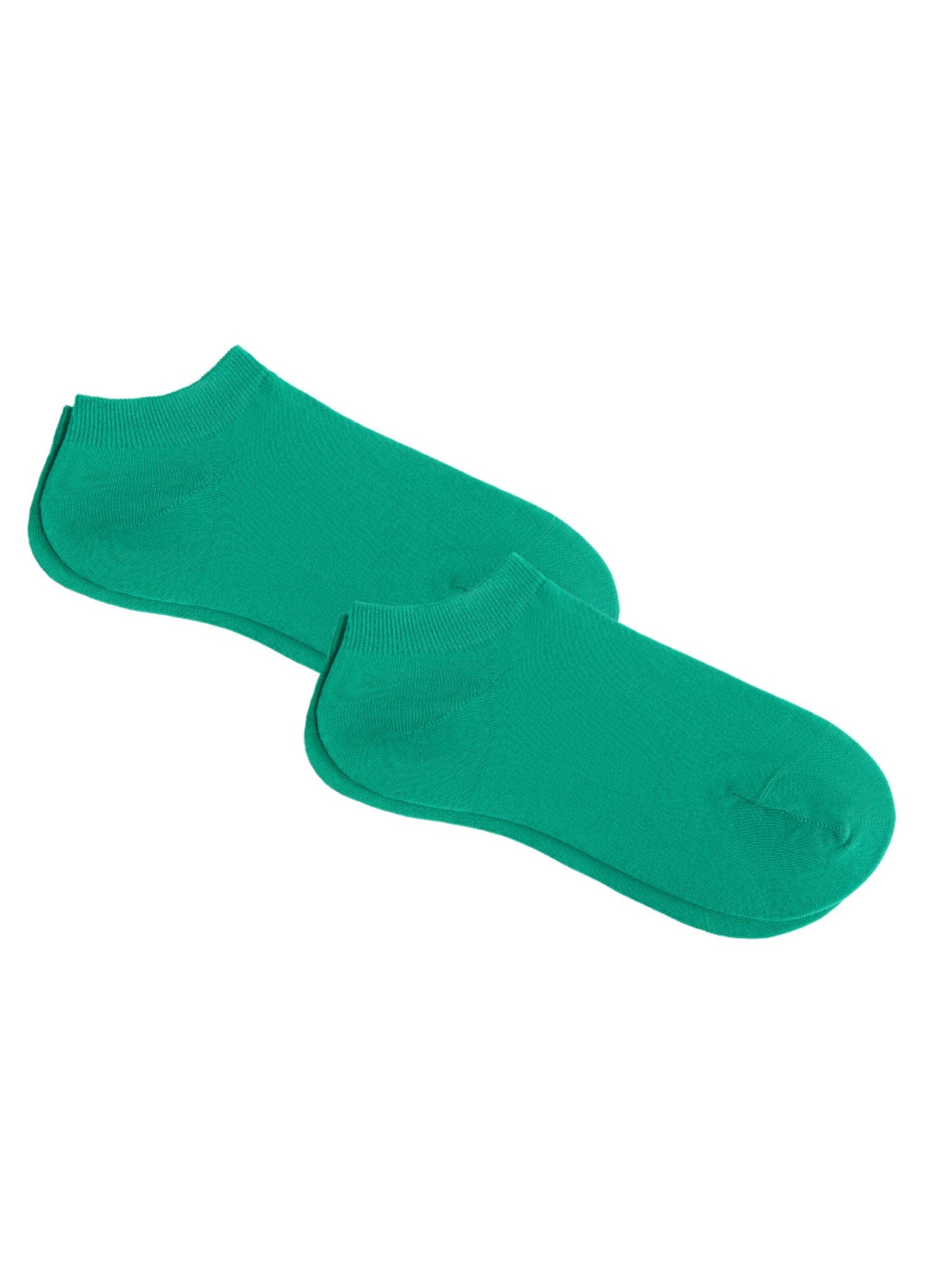 Albero Natur Socks 'Bio-Baumwoll-Sneakersocken Unisex - 2er Pack' in Green: front