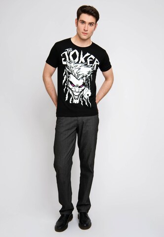 LOGOSHIRT Shirt 'The Joker Aces' in Black