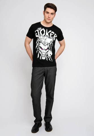 LOGOSHIRT Shirt 'The Joker Aces' in Black