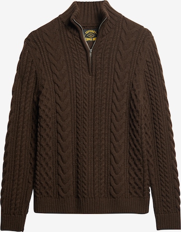 Superdry Sweater 'Jacob' in Brown: front