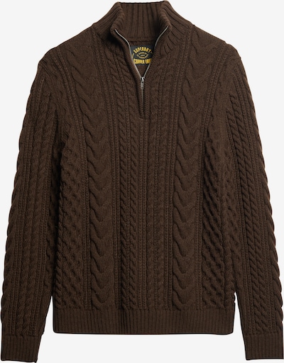 Superdry Pull-over 'Jacob' en chocolat, Vue avec produit