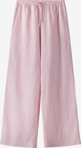 Wide Leg Pantalon Bershka en rose : devant