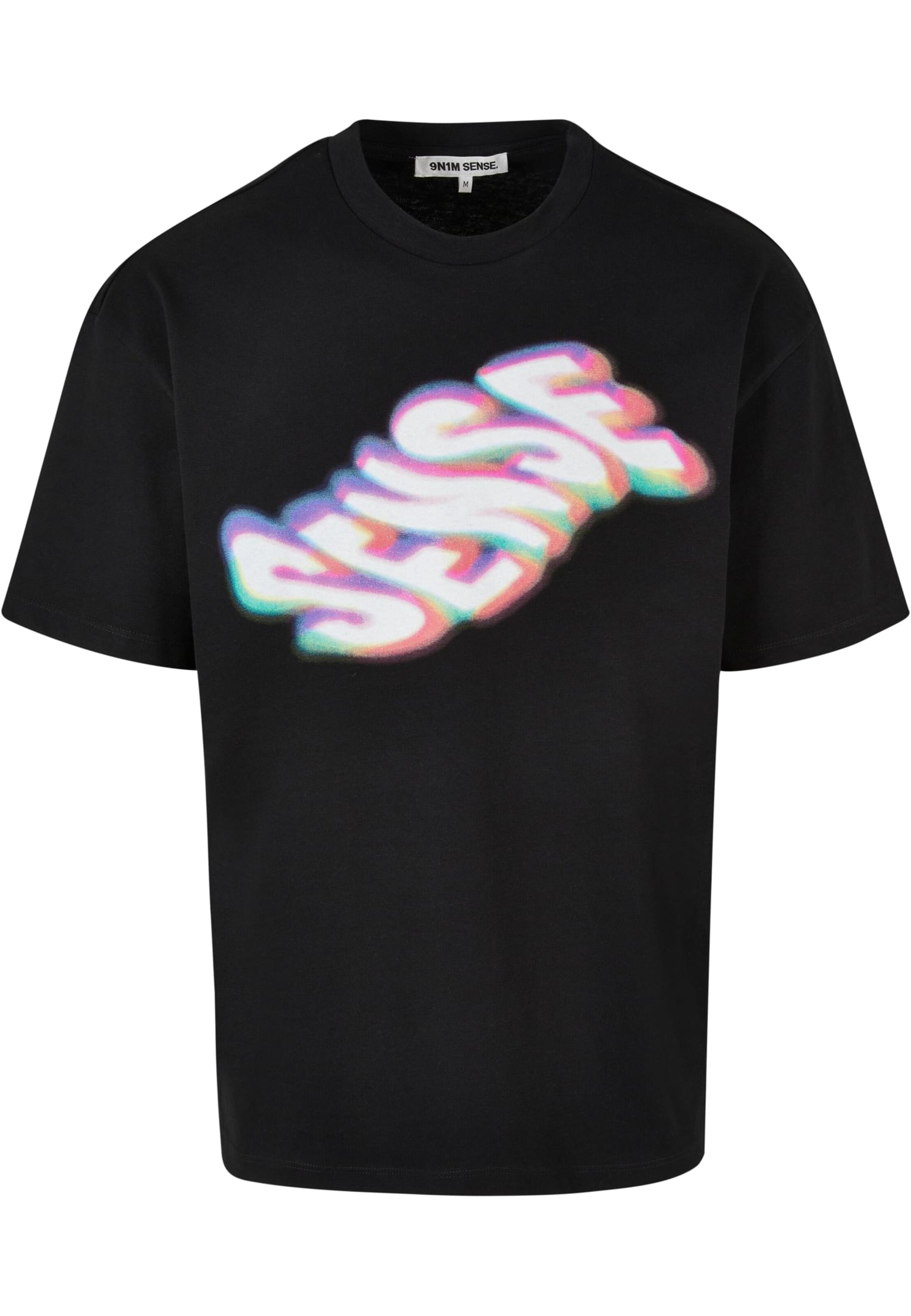 T-Shirt 9N1M SENSE en noir : devant