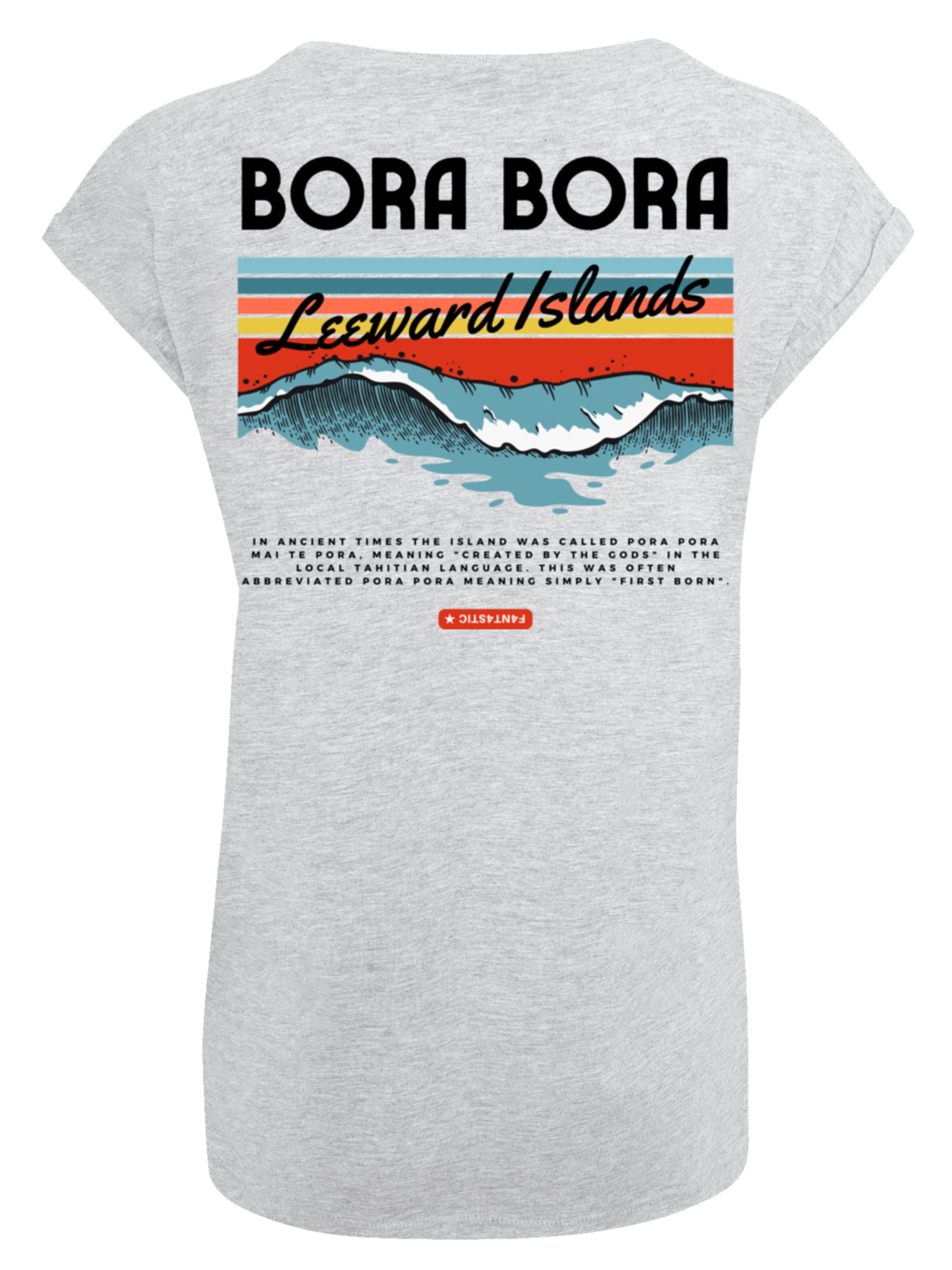 F4NT4STIC Shirt 'Bora Bora Leewards Island' in Grijs