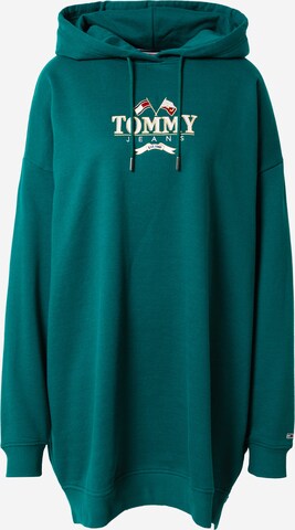 Tommy Jeans Šaty – zelená: přední strana