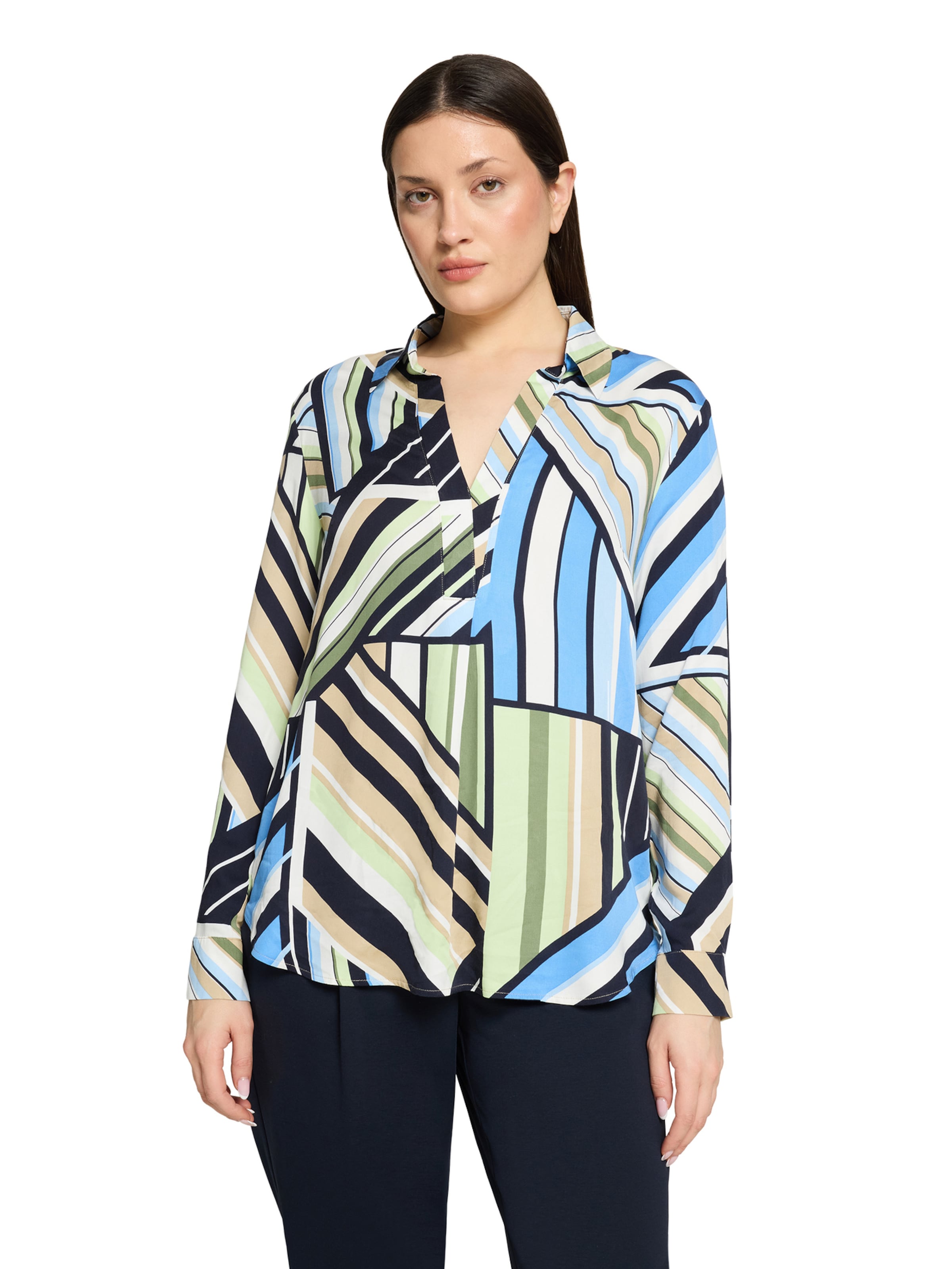 Betty Barclay Schlupfbluse langarm in Blau: Vorderseite