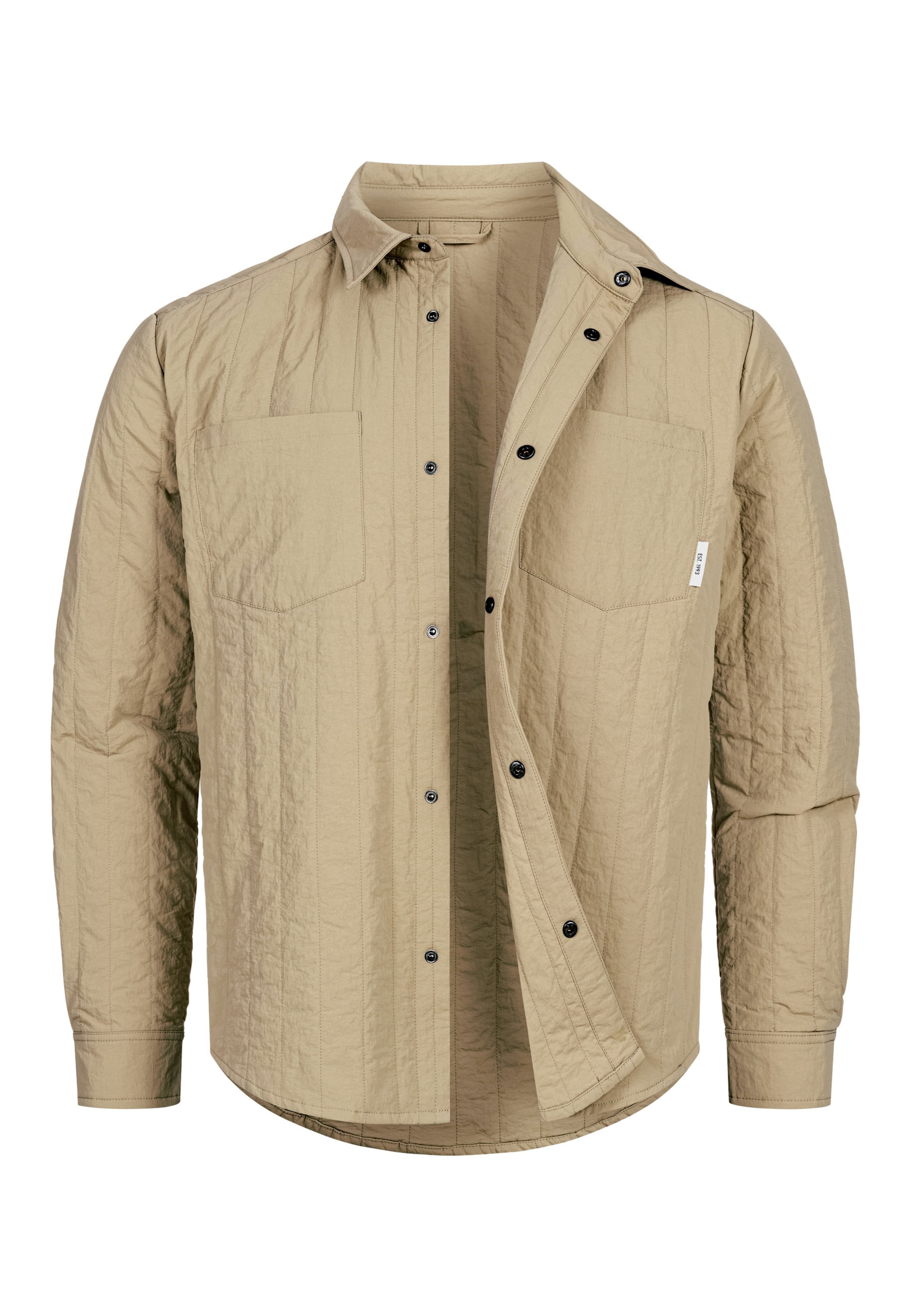 INDICODE JEANS Übergangsjacke ' INHully ' in Beige: Vorderseite