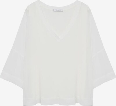 Tricou VIOLETA by Mango pe alb, Vizualizare produs