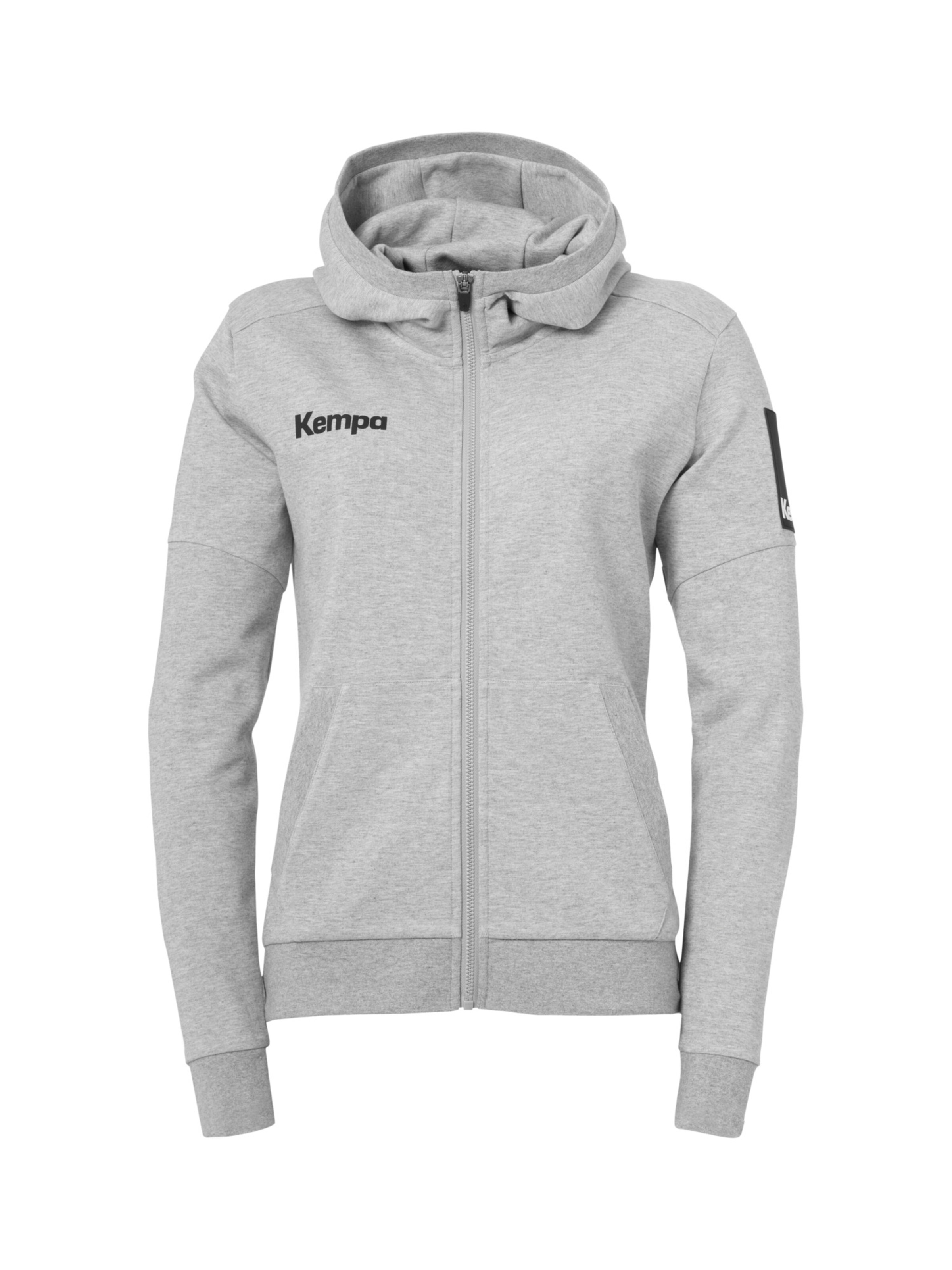 KEMPA Sportsweatjacke 'Status' in Grau: Vorderseite