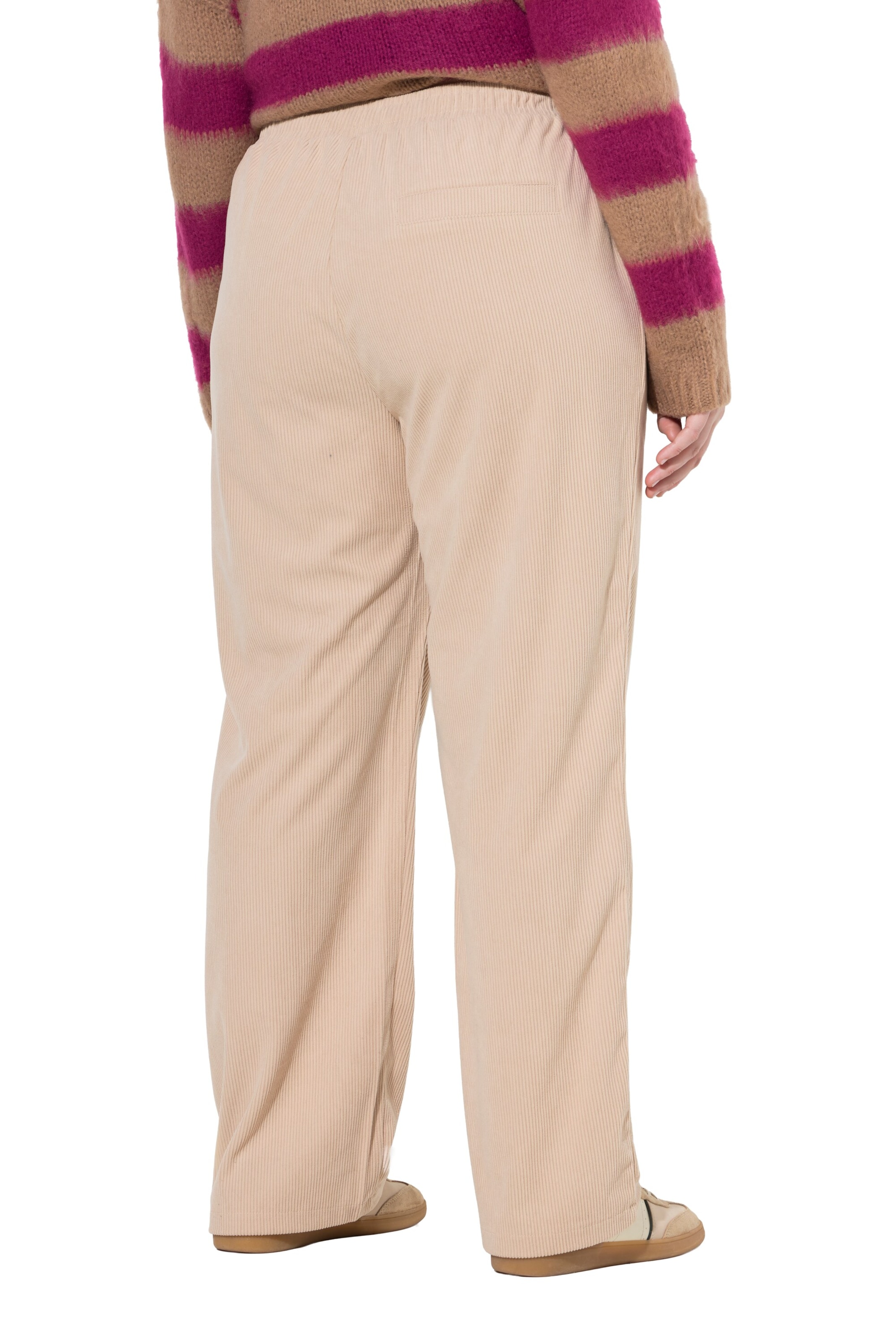 Ulla Popken Wide Leg Hose in Beige