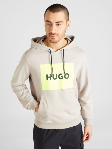 HUGO - Sweatshirt 'Duratschi' em cinzento: frente