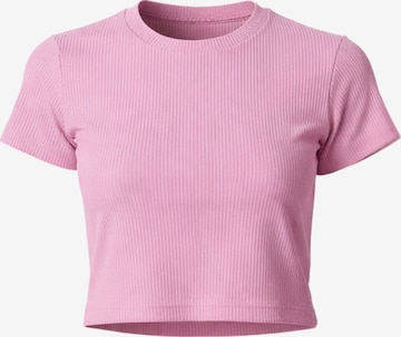 GORG Shirt 'Geripptes Cropped T-Shirt' in Lila: Vorderseite