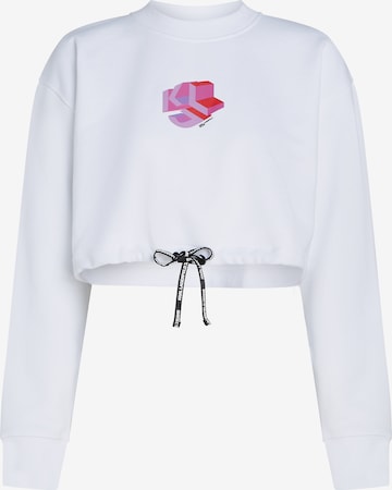 Sweat-shirt KARL LAGERFELD JEANS en blanc : devant