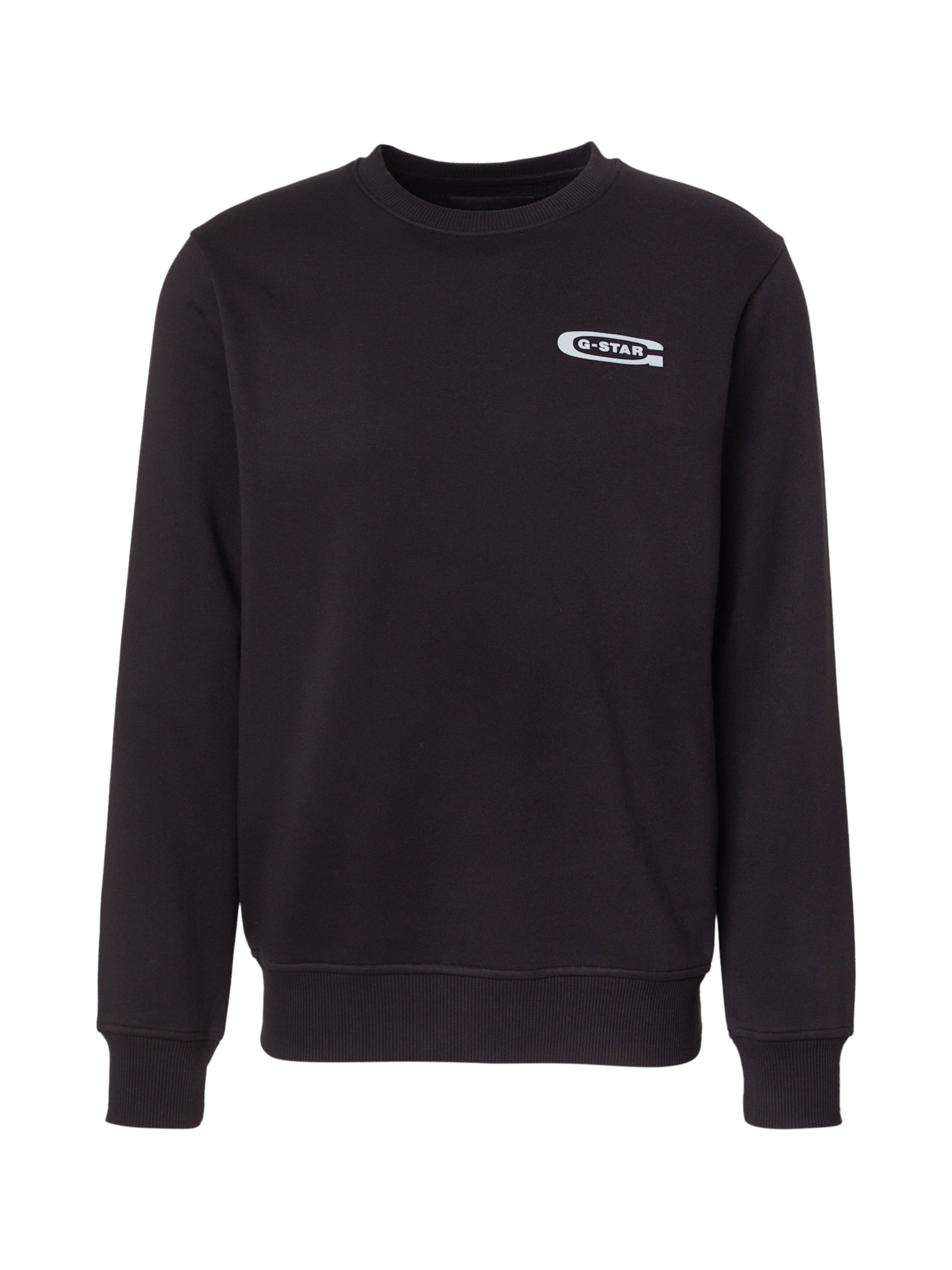 Bluză de molton 'Old Skool' de la G-STAR pe negru: față