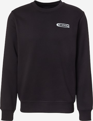 Bluză de molton 'Old Skool' de la G-STAR pe negru: față