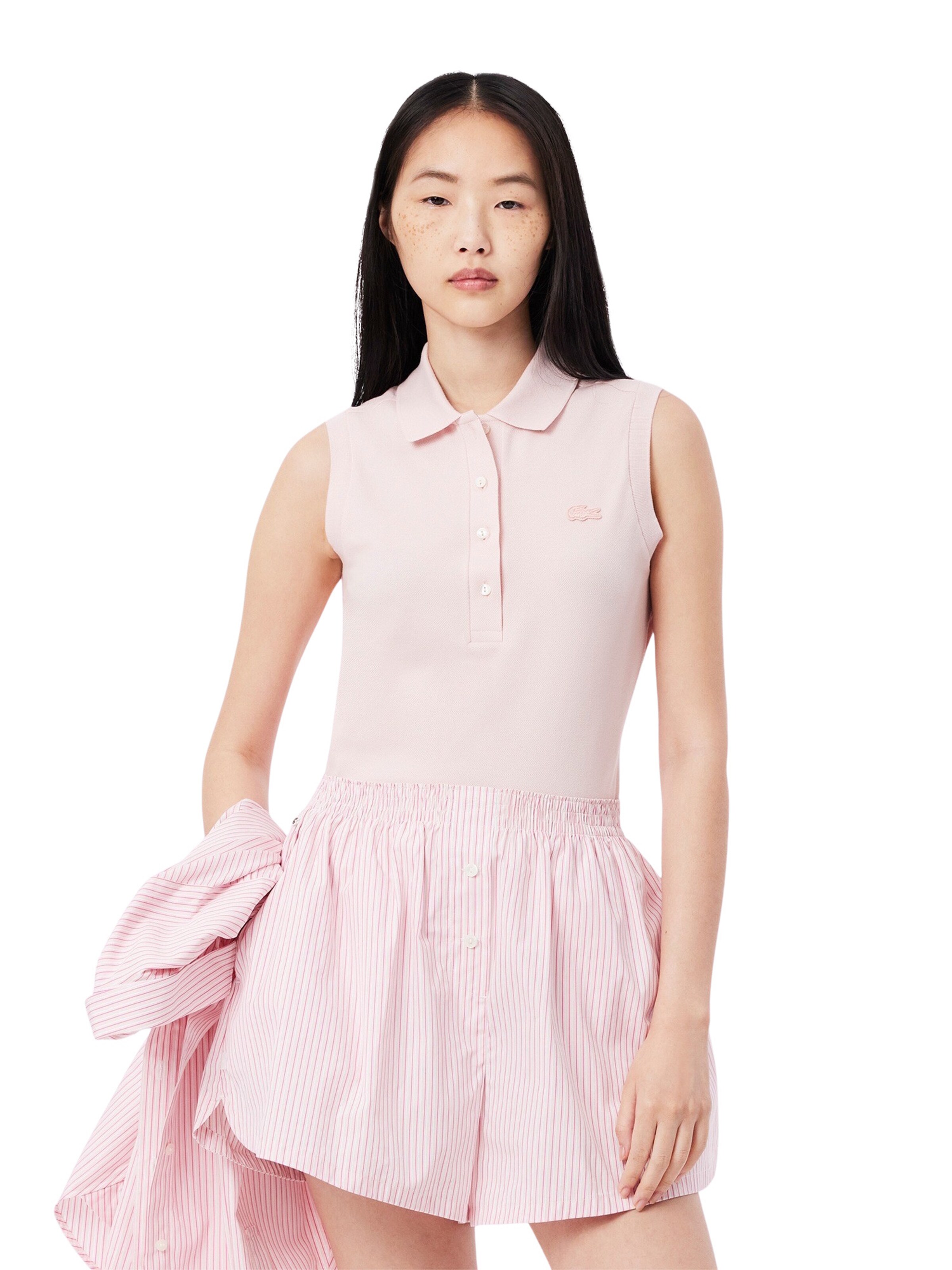 Haut LACOSTE en rose : devant