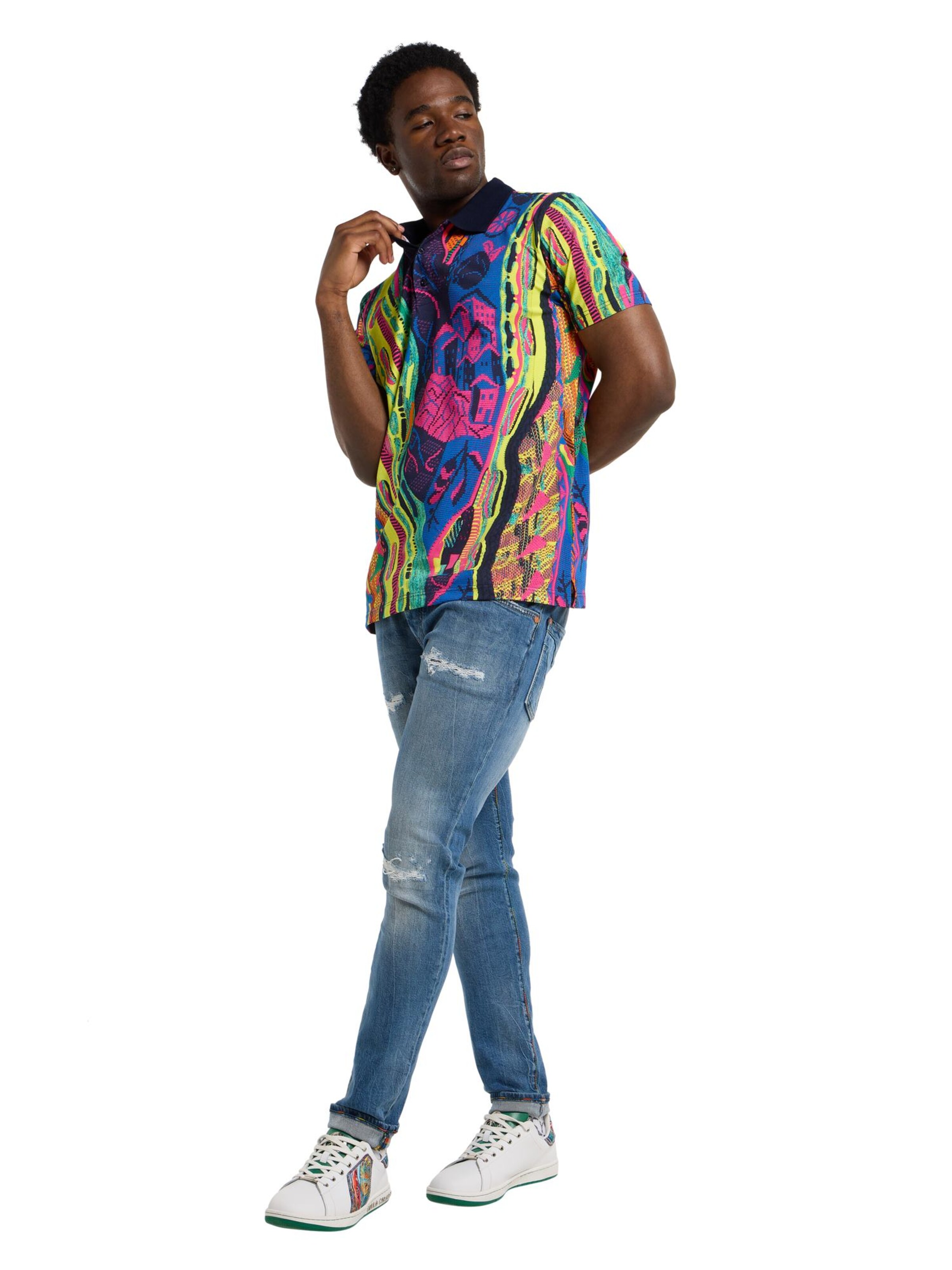 T-Shirt 'Eisath' Carlo Colucci en mélange de couleurs