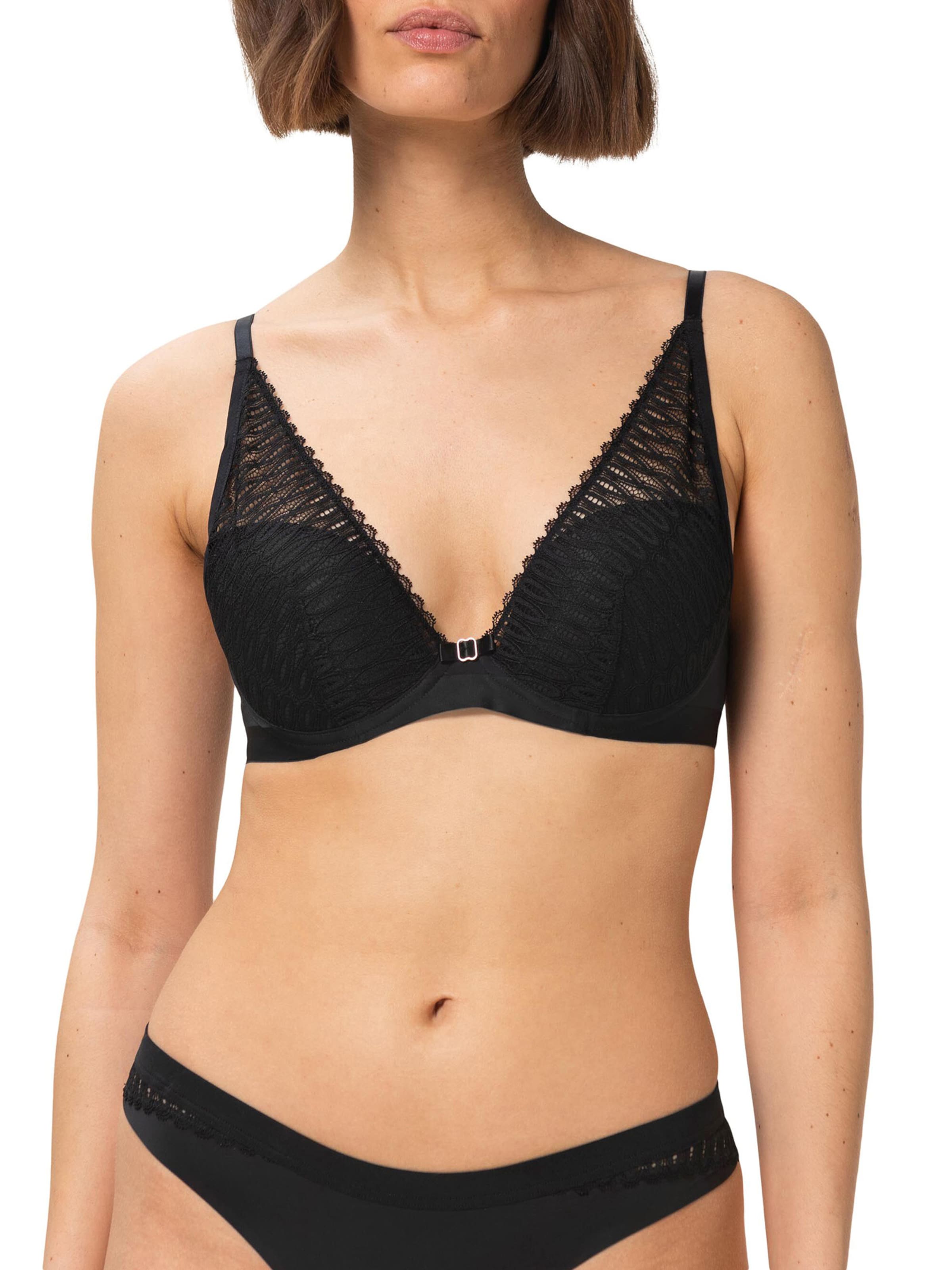 TRIUMPH T-shirt Bra ' Aura Spotlight ' in Black: front