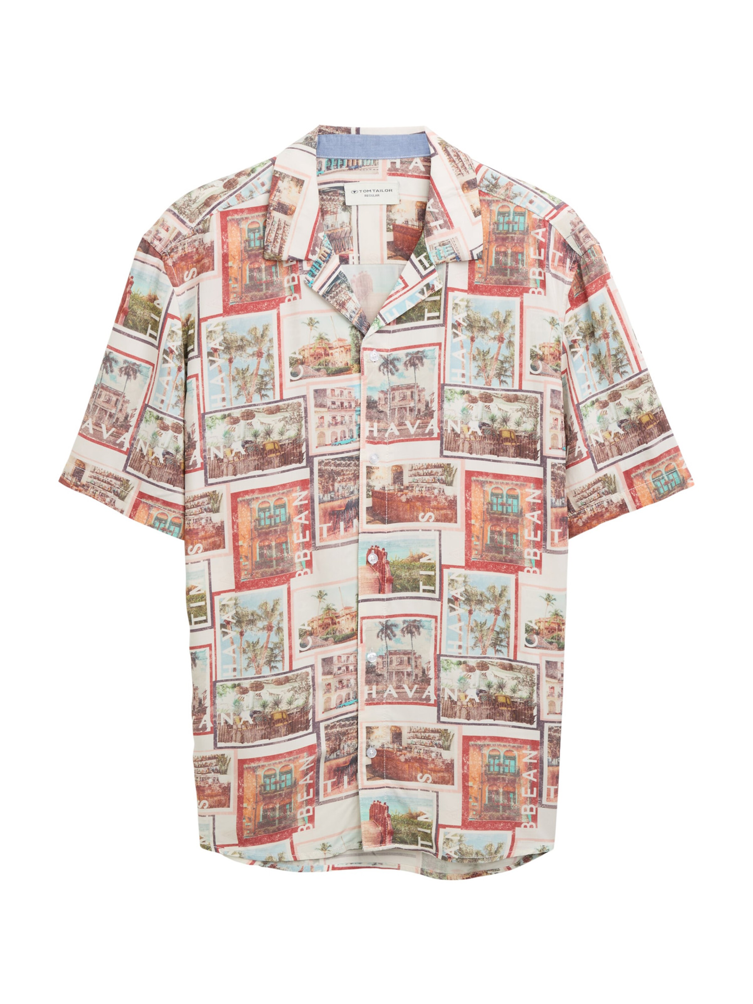 TOM TAILOR Средняя посадка Рубашка в Белый: спереди