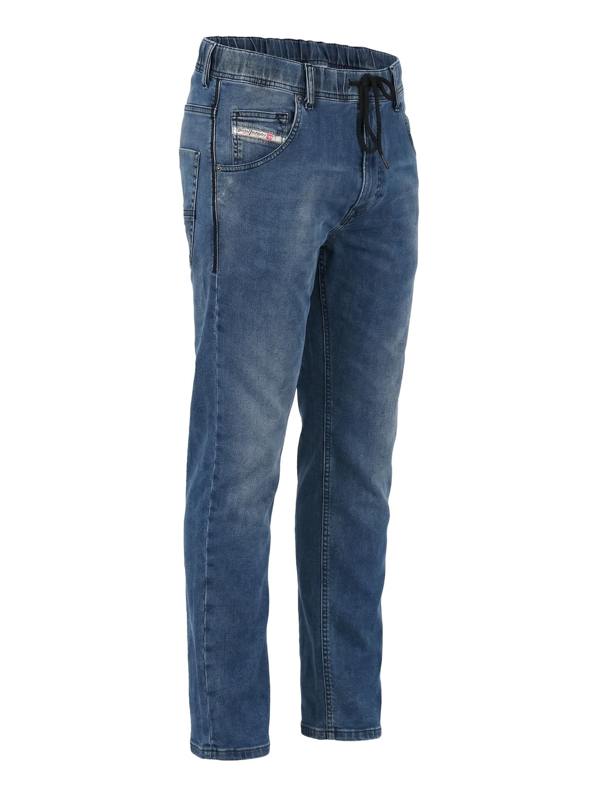 DIESEL Tapered Jeans '2030 D-KROOLEY JOGGJEANS Superstretch & Supersoft' in Blue