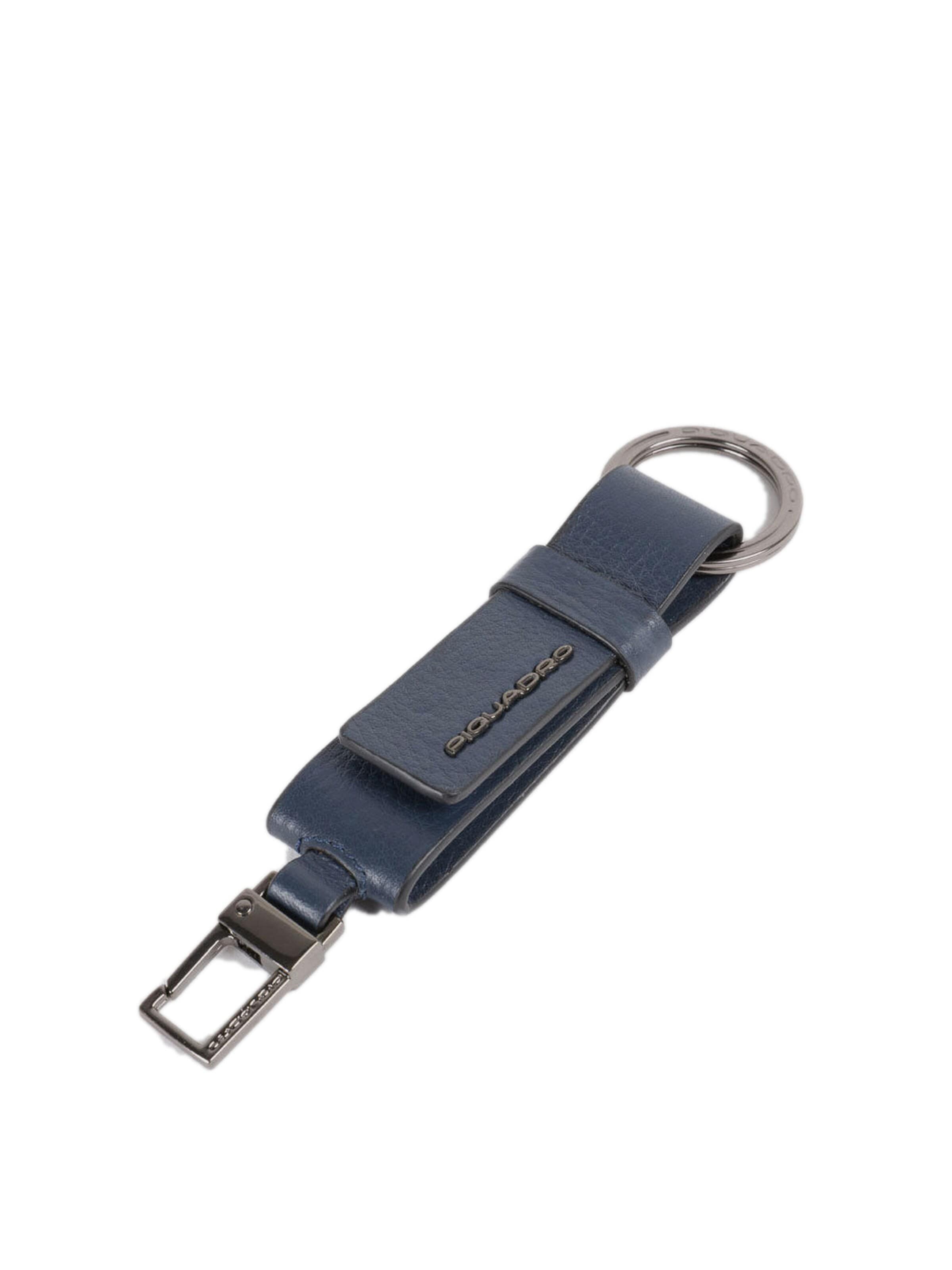 Piquadro Sleutelhanger in Blauw: voorkant