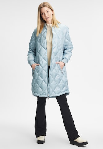 No. 1 Como Between-Seasons Coat in Blue: front