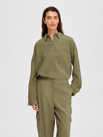 SELECTED FEMME Blouse in Groen: voorkant