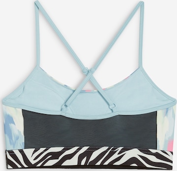 PUMA Bustier Sport bh 'Move Animal Remix' in Blauw